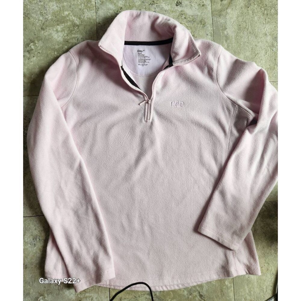 H28 GAP half zip pale pink fleece zip-up sweatshirt Activewear